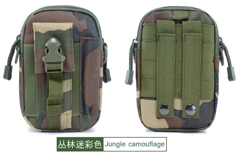 Yitu Army Camouflage Mountaineering Small waist Bag, crossbody crossbody single-shoulder bag, mobile phone waterproof sports outdoor waist bag Tactical bag pic 27