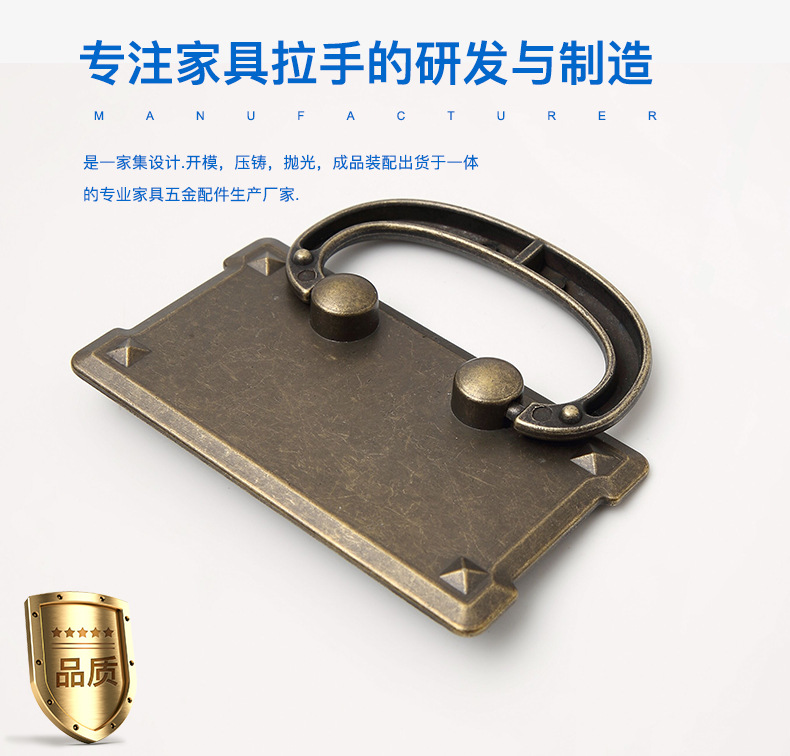 Long-term stock of four-sided handles for American-style antique furniture, hardware handles, zinc alloy cabinet drawer handles pic 4