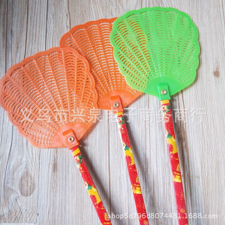 【 Zone 2-7 】 Shell fly swatter 20/ bundle 1000/ piece 1 yuan fly swatter Bamboo long-handled fly swatter brand new material fly swatter long-pole fly and mosquito swatter 1 yuan small general merchandise wholesale pic 5