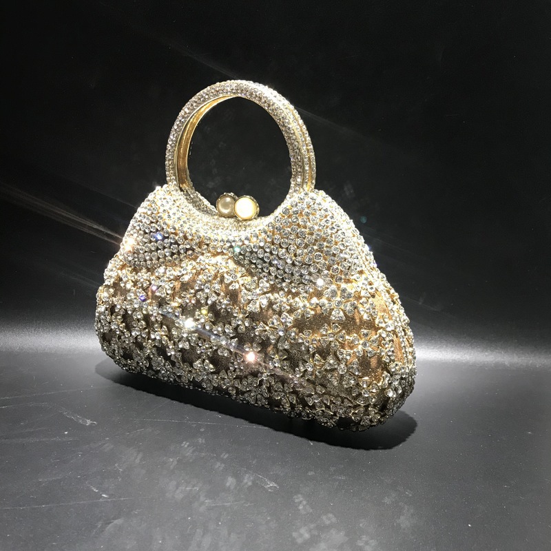 BL086 AliExpress Water Diamond Bag, Perforated Metal diamond-encrusted Dinner Bag, Full Diamond handbag for Foreign Trade Ladies, Banquet Bag pic 50