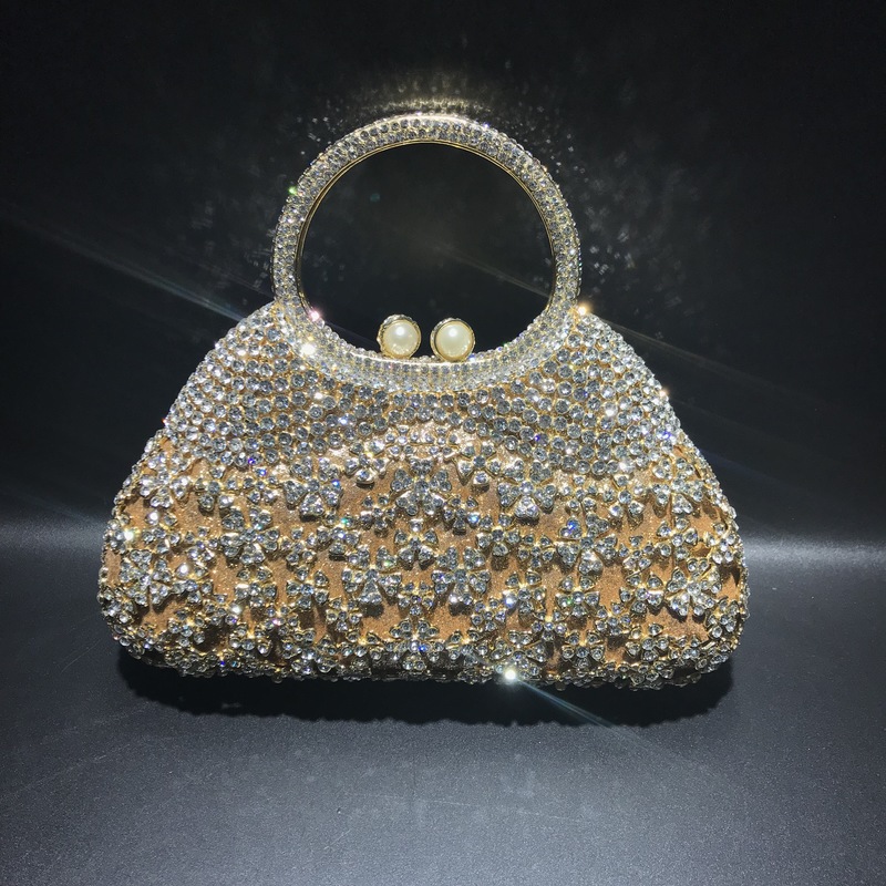 BL086 AliExpress Water Diamond Bag, Perforated Metal diamond-encrusted Dinner Bag, Full Diamond handbag for Foreign Trade Ladies, Banquet Bag pic 48