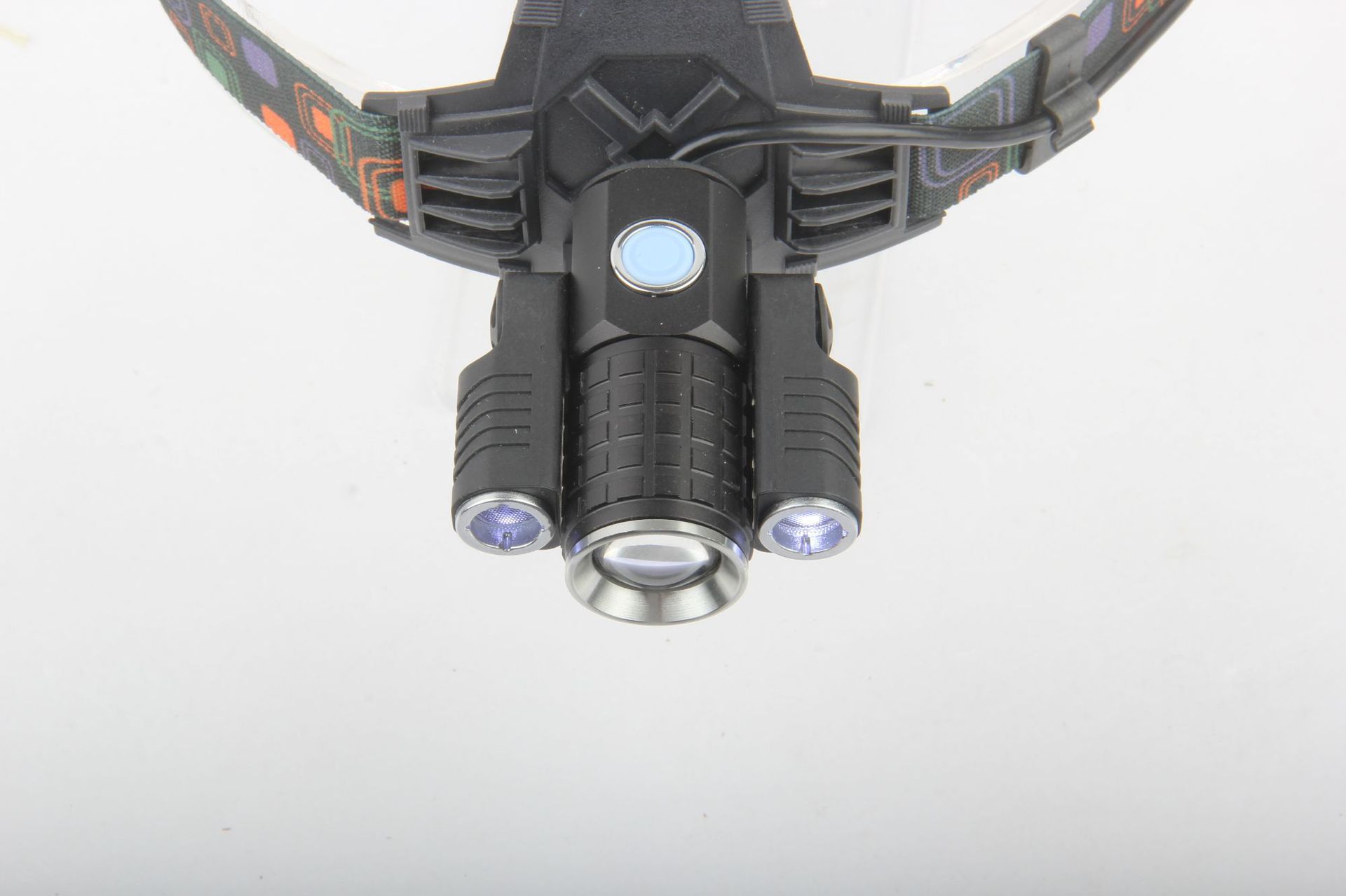 Cross-border new 3led strong bald light t6 focusing outdoor night fishing light usb charging head-mounted night exploration pic 2