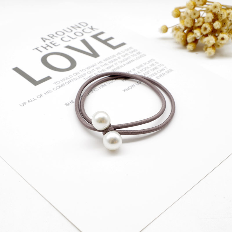 Simple pearl hair bands, elastic hair ties, and girlish hair accessories - wholesale of one-yuan small items pic 8