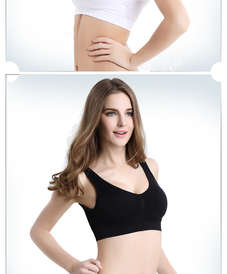 Cross-border exclusive export single-layer plus-size sports bras without breast pads or underpants pic 12