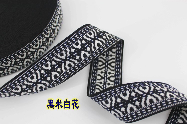 Al por mayor 50mm ancho color poliéster algodón poliéster estilo étnico jacquard correas equipaje y bolsos ropa zapatos y sombreros decoración hecho a mano DIY pic 7