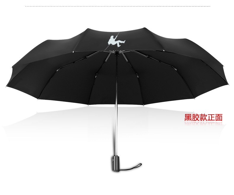 511 Umbrella, extra-large 140 fully automatic umbrella, folding and reinforcing, wind-resistant, sunny and rainy dual-purpose black rubber sunshade pic 23