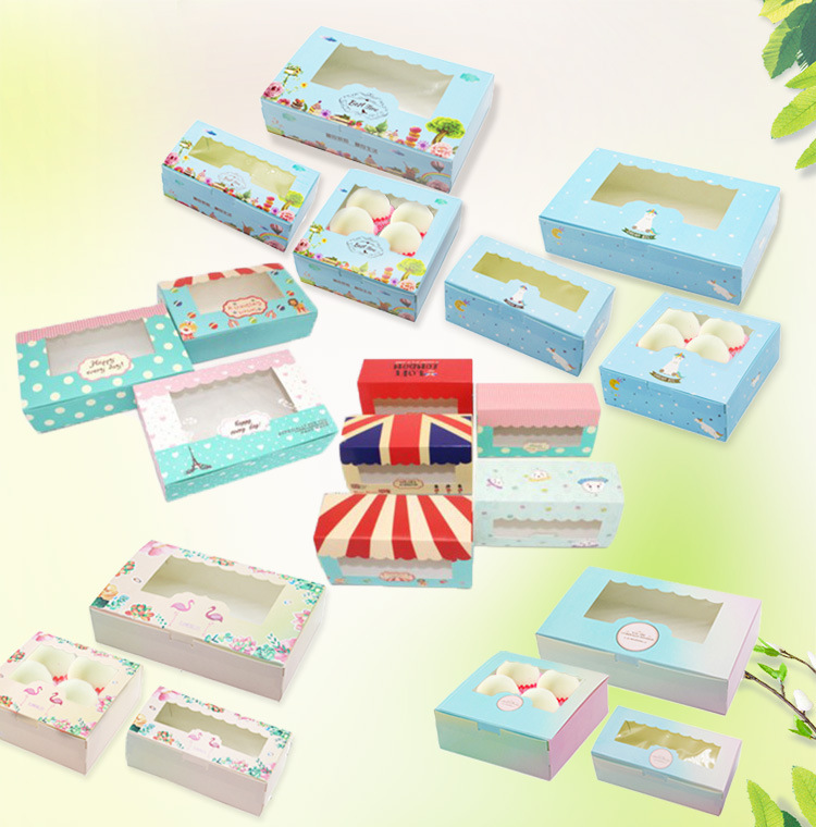 Wholesale 46810-inch double-layer transparent birthday cake box, raised cake box, Barbie doll square packaging box pic 5