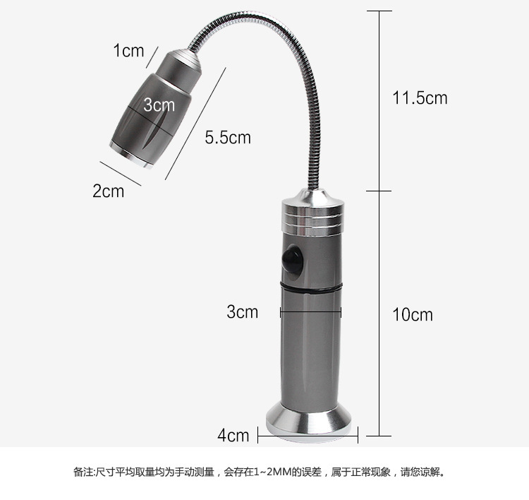 Cross-border bestseller barbecue light, focusing type with magnet led hose maintenance work light, strong light direct charging flashlight pic 6