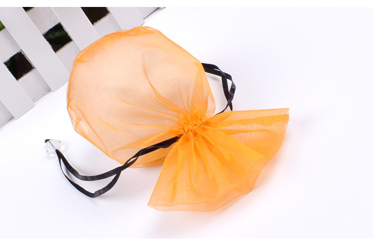Wholesale of custom creative glass gauze drawstring bags, lavender sachets, jewelry and transparent mesh gauze storage bags pic 14