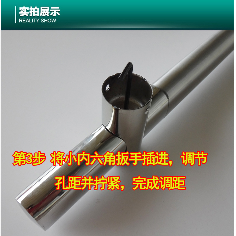 Thickened stainless steel tempered glass door handle, glass door handle handrail, large door handle hole distance adjustable handle pic 18