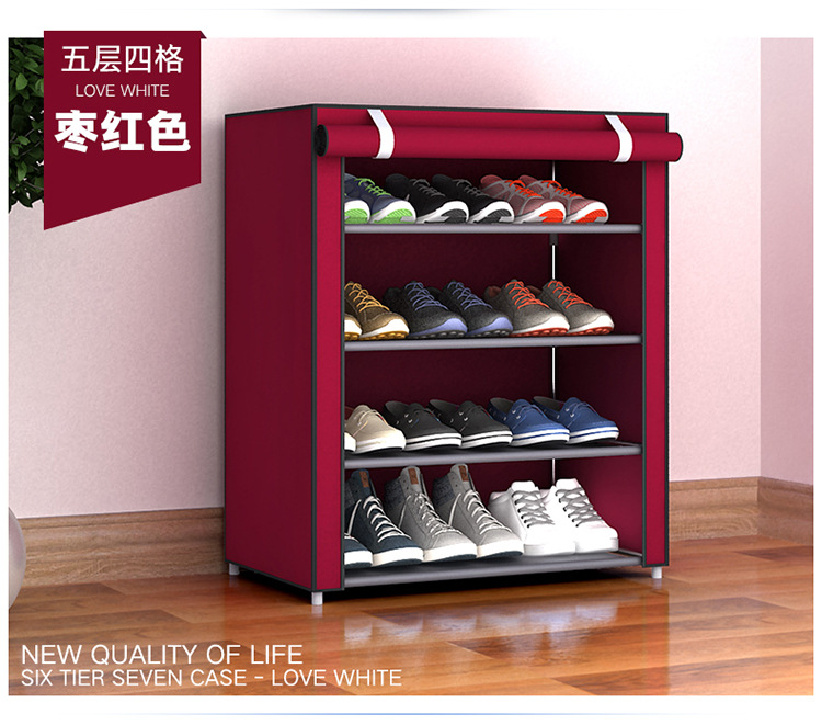 Yarui Fan F model simple shoe rack, dust-proof storage shoe cabinet, multi-layer small shoe rack, dormitory foyer storage rack, simple and elegant pic 8