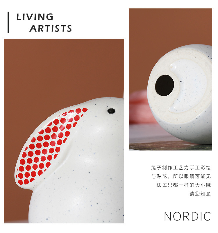 可爱兔子小摆件ins北欧风格装饰品森系文艺小清新桌面摆饰品批发详情11