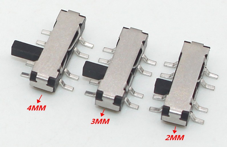 Three-position toggle switch, side-pull sliding switch, horizontal surface mount toggle switch, pull switch pic 3