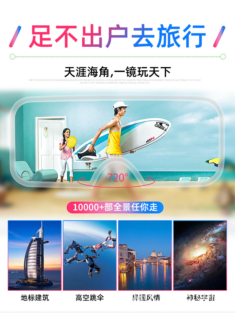 New VR glasses, virtual foreign trade mobile 3D game BOX, head-mounted 4K all-in-one panoramic smart VR glasses for distribution pic 9