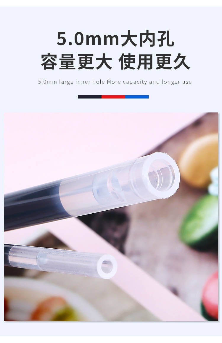 Direct-sale large-capacity, high-performance gel pen, 0.5mm carbon water pen, special pen for student exams, signature pen pic 21