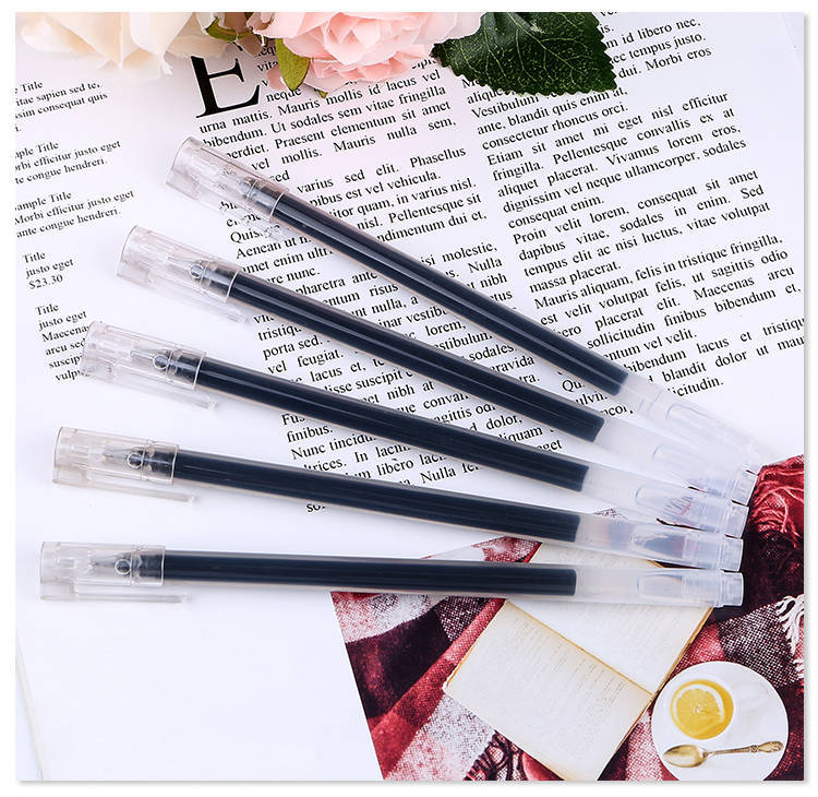 Direct-sale large-capacity, high-performance gel pen, 0.5mm carbon water pen, special pen for student exams, signature pen pic 34