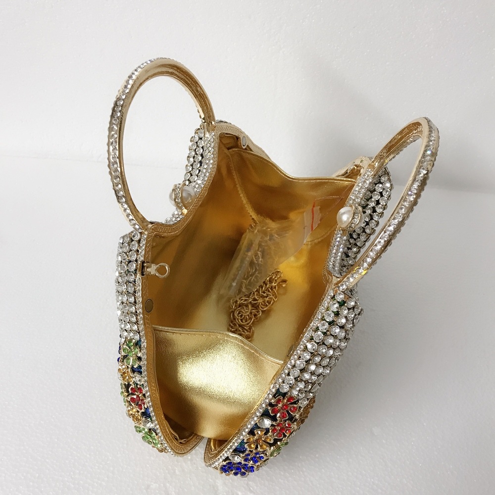 BL086 AliExpress Water Diamond Bag, Perforated Metal diamond-encrusted Dinner Bag, Full Diamond handbag for Foreign Trade Ladies, Banquet Bag pic 17