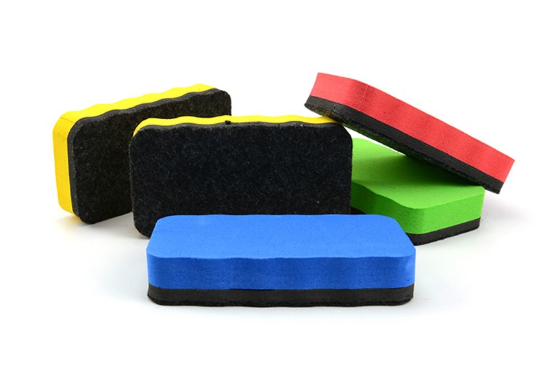 EVA white board eraser, color LOGO teaching, rectangular easy-to-clean felt eraser, clean printed black board eraser, can be wiped pic 10