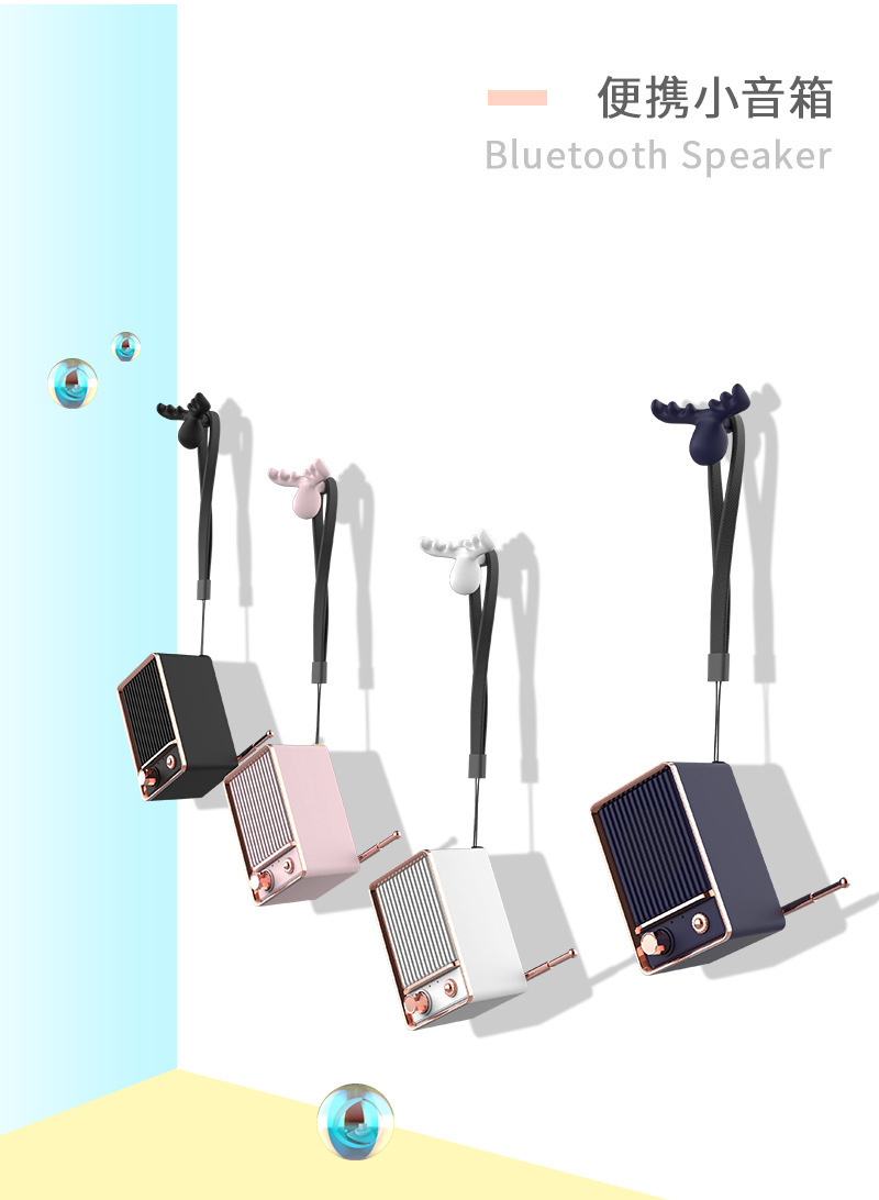 Exquisite retro small TV sets, wireless Bluetooth speakers, mini audio equipment, portable gifts and small furniture ornaments pic 3