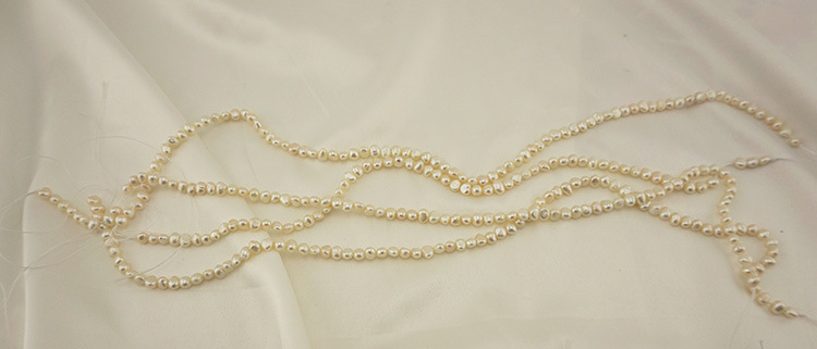 Freshwater pearl Baroque irregular-shaped real pearl with smooth straight holes on both sides, through holes 5mm, 6mm, 8mm pic 15