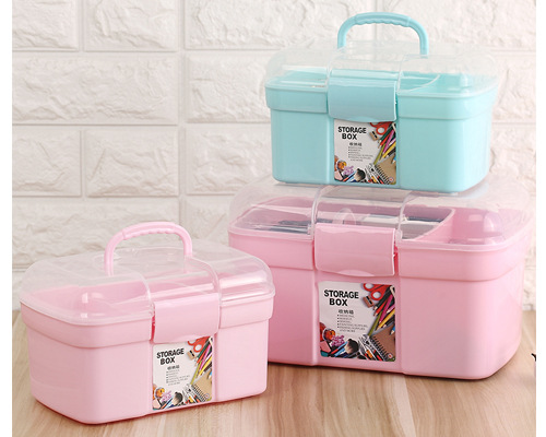 Factory direct sales of plastic medicine boxes, household storage boxes, portable hand-held medicine boxes, wholesale in stock pic 5