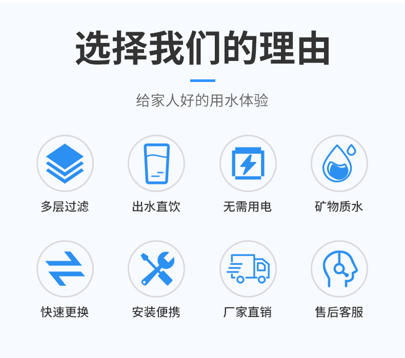 Yangge faucet water purifier, household stainless steel water purifier, kitchen tap water purification filter equipment for foreign trade pic 5