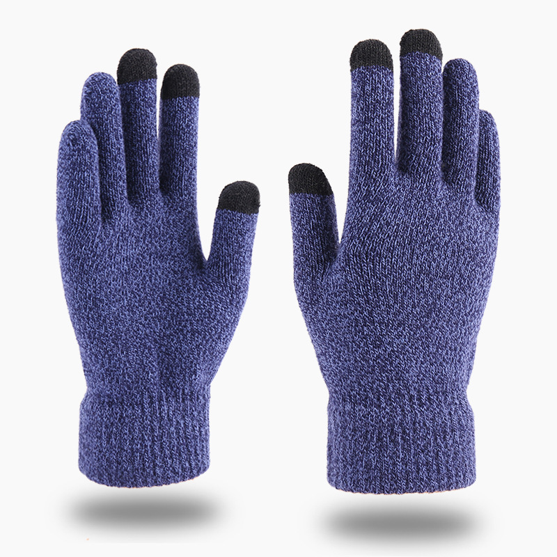 Love Warmth offers wholesale of new knitted gloves for outdoor use in autumn and winter, including thickened touch screen gloves with separate fingers made of wool for warmth pic 11