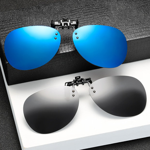 厂家直销近视偏光太阳镜夹片可上翻眼镜夹片男女开车墨镜夹片批发详情23