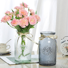 Creative European-style glass vases, transparent hydroponic bottles, flower arrangement vases, living room ornaments, fresh and colorful origami vases pic 9