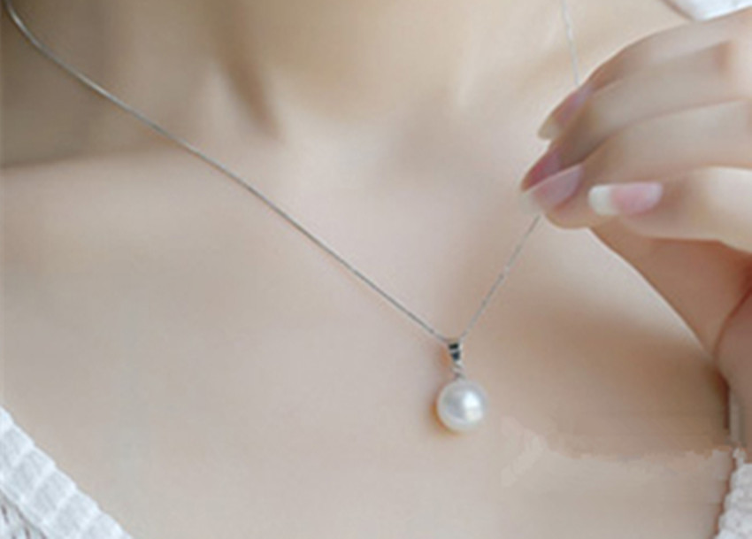 Серебряное колье S925 с цепочкой из бижуса, украшенное модным украшением с натуральным черным жемчугом pic 22