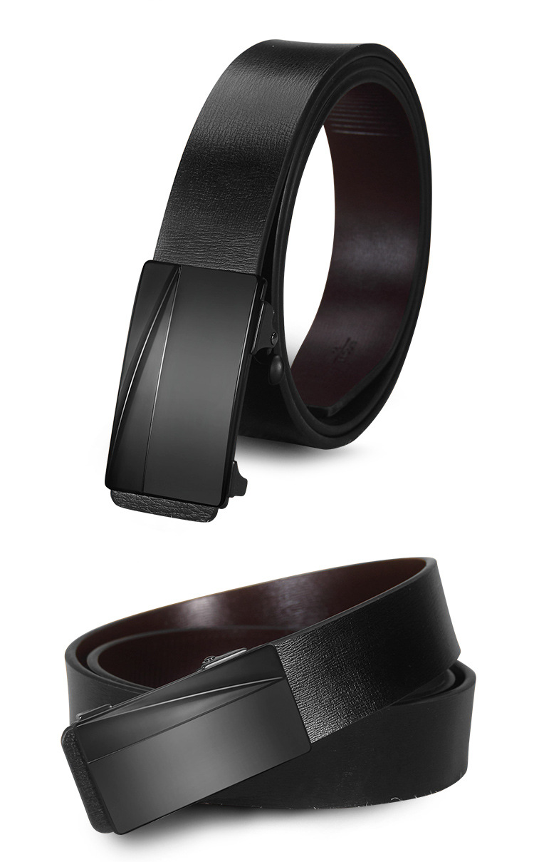 新款男士皮带男真皮内穿无牙自动扣腰带男式百搭牛皮商务裤带批发详情19