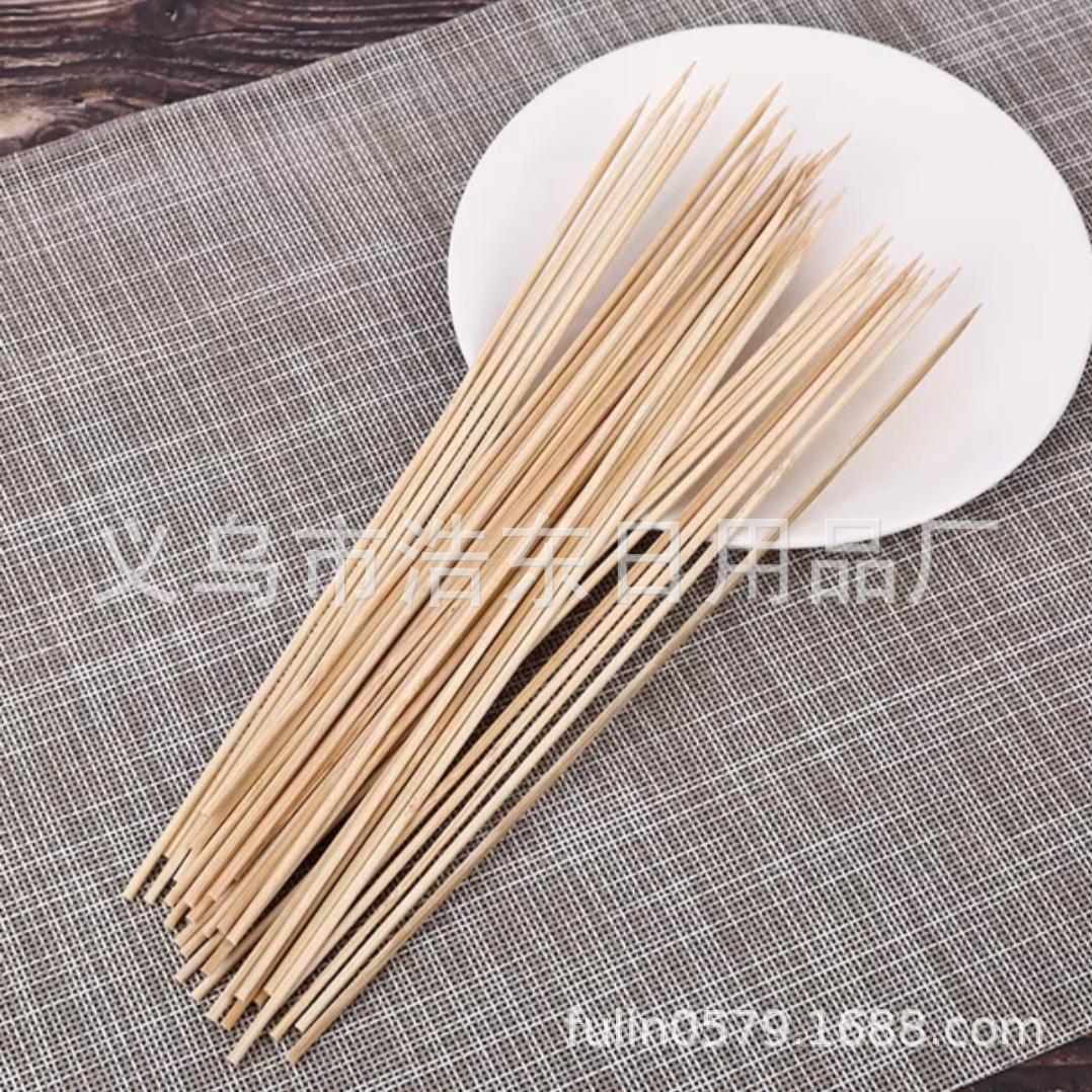 3-172 批发一次性烧烤用品 一次性袋装竹签木签 串肉针肉签烧烤工具详情2