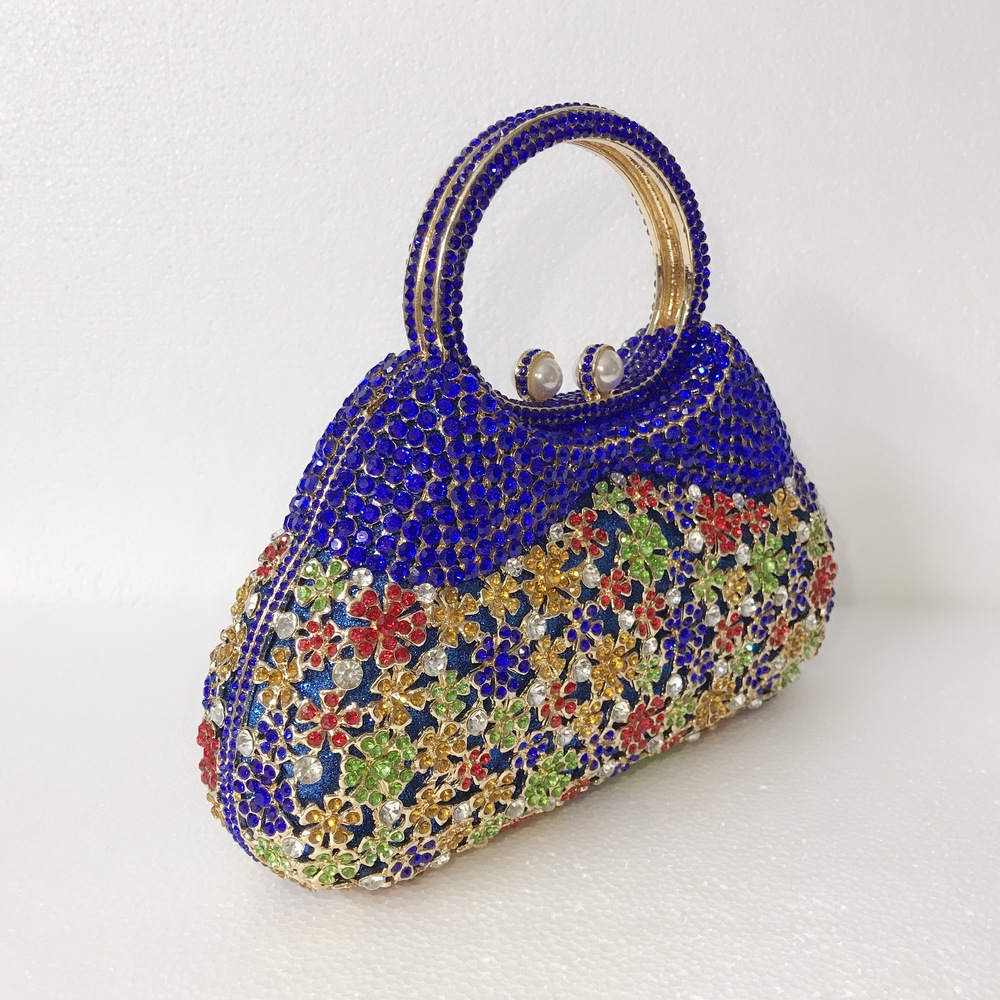 BL086 AliExpress Water Diamond Bag, Perforated Metal diamond-encrusted Dinner Bag, Full Diamond handbag for Foreign Trade Ladies, Banquet Bag pic 26