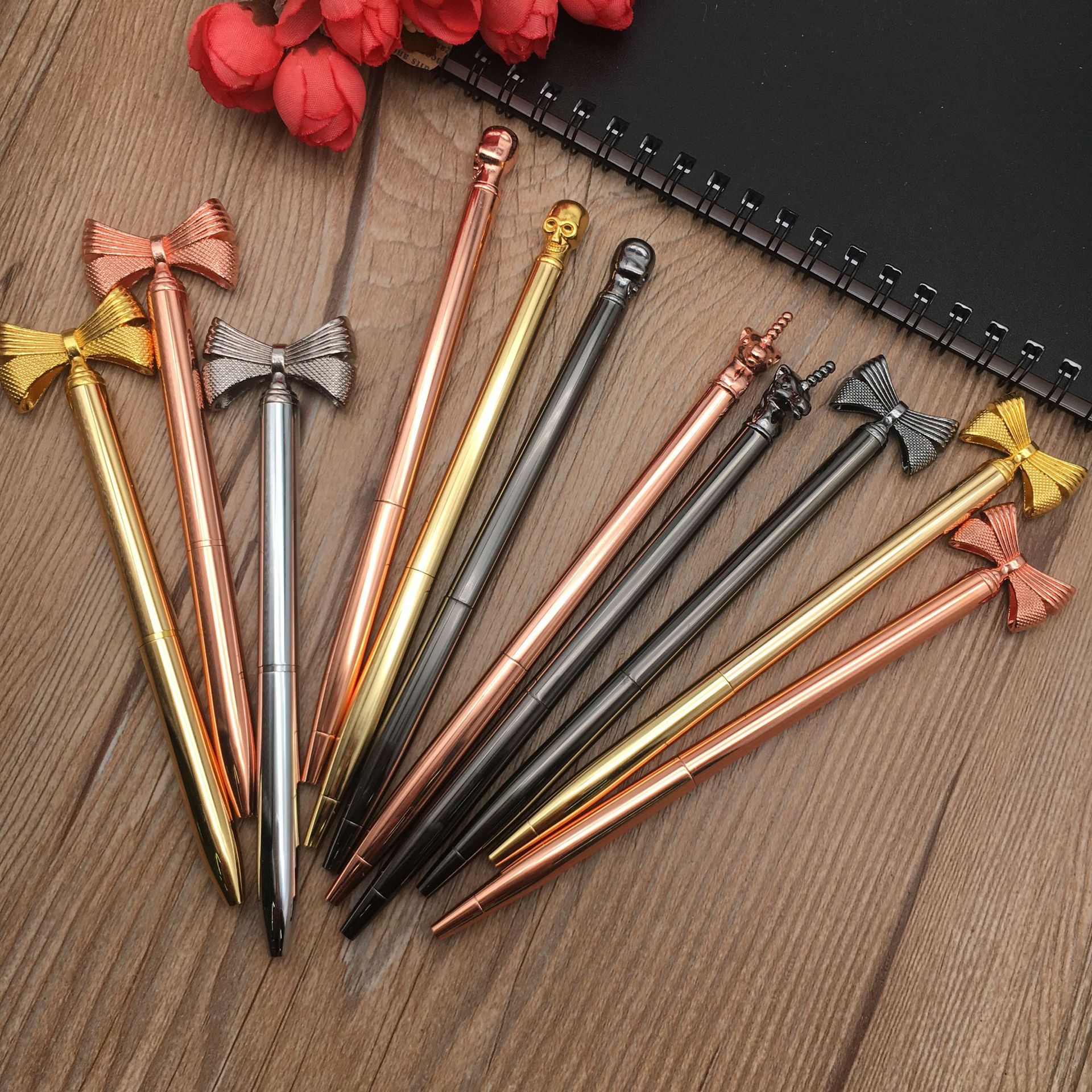 In stock: Cute Japanese and Korean skull ballpoint pens, large-head ballpoint pens, cartoon-shaped ballpoint pens that can print logos pic 9