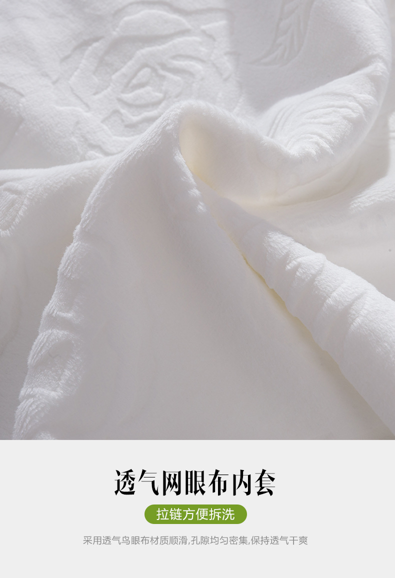 厂家直销泰国天然乳胶枕头高低按摩枕颈椎保健枕护颈枕芯批发代发详情6