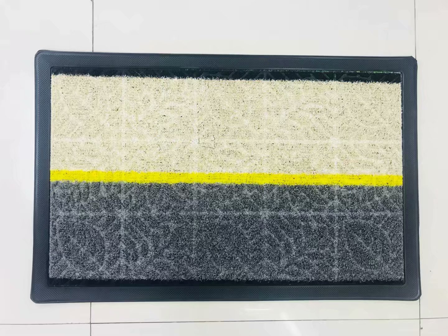 刮泥刮沙蹭土pvc有边压花门口草坪仿真草坪防水进门阳台黑底地垫详情10