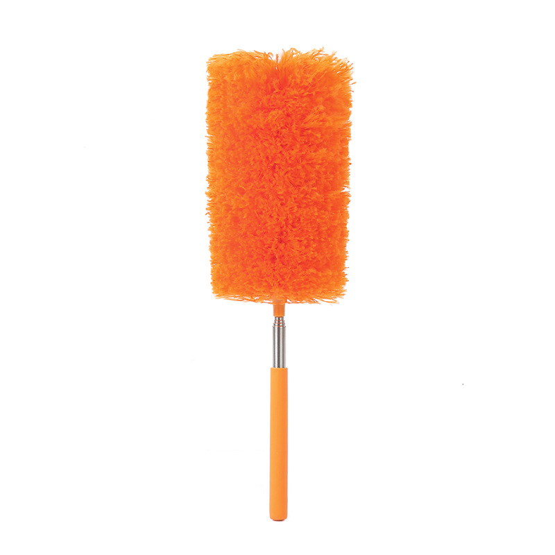 Cross-border 5-section telescopic rod fiber wool duster, household dust removal and dusting duster, non-feather duster, non-shedding, wholesale pic 6