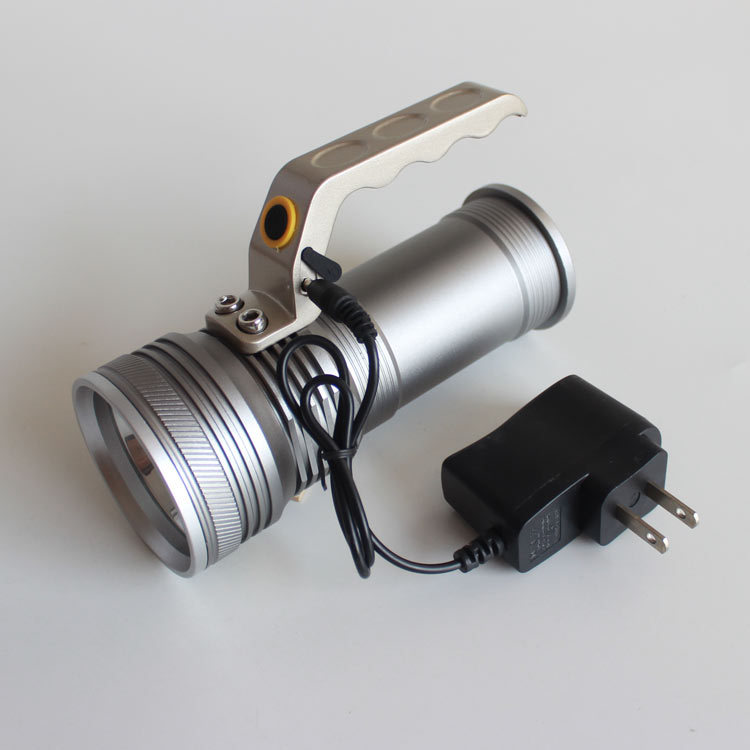 T6 portable searchlight, waterproof aluminum alloy rechargeable flashlight, patrol, camping, search and rescue, fishing, aluminum alloy waterproof pic 12