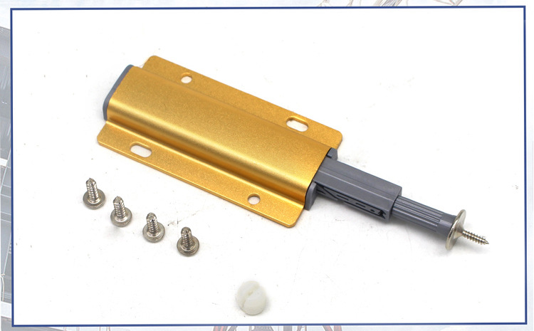 Left steel aluminum alloy single rebound device for cabinet and wardrobe doors, handle-free press self-spring device, golden rebound device, wholesale with free shipping pic 13