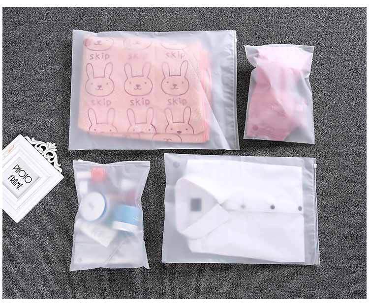 旅行衣服收纳袋磨砂自封袋内衣收纳整理包半透明袋子 塑料包装袋详情5