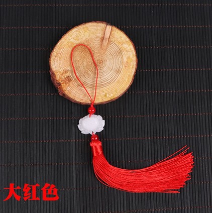 Fan tassels, white jade lotus tassels, three lives and three worlds, ten miles of peach blossoms, fan pendant, white jade lotus tassels pic 17