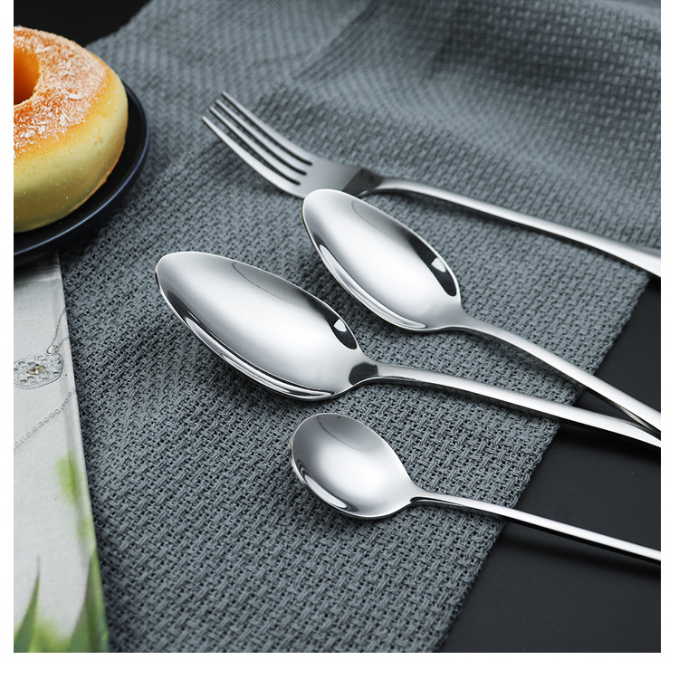 不锈钢状元牛排刀叉西餐具酒店沙拉公用勺冰勺甜品雪糕咖啡勺圆匙详情11