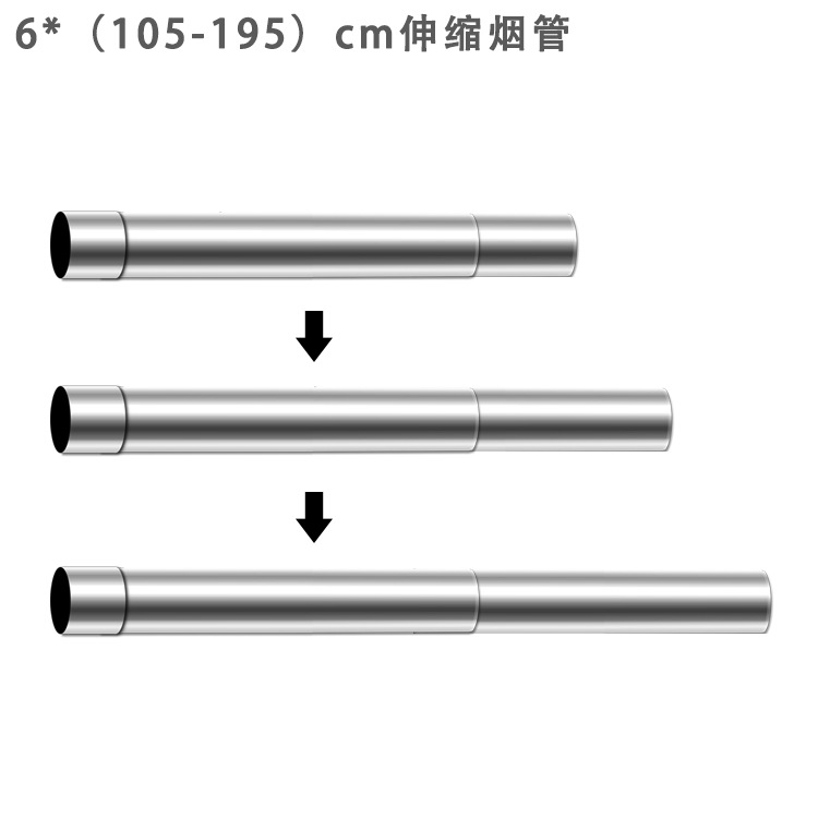 直径60mm不锈钢排烟管燃气热水器烟囱弯头加长管风管止回阀波纹管详情18