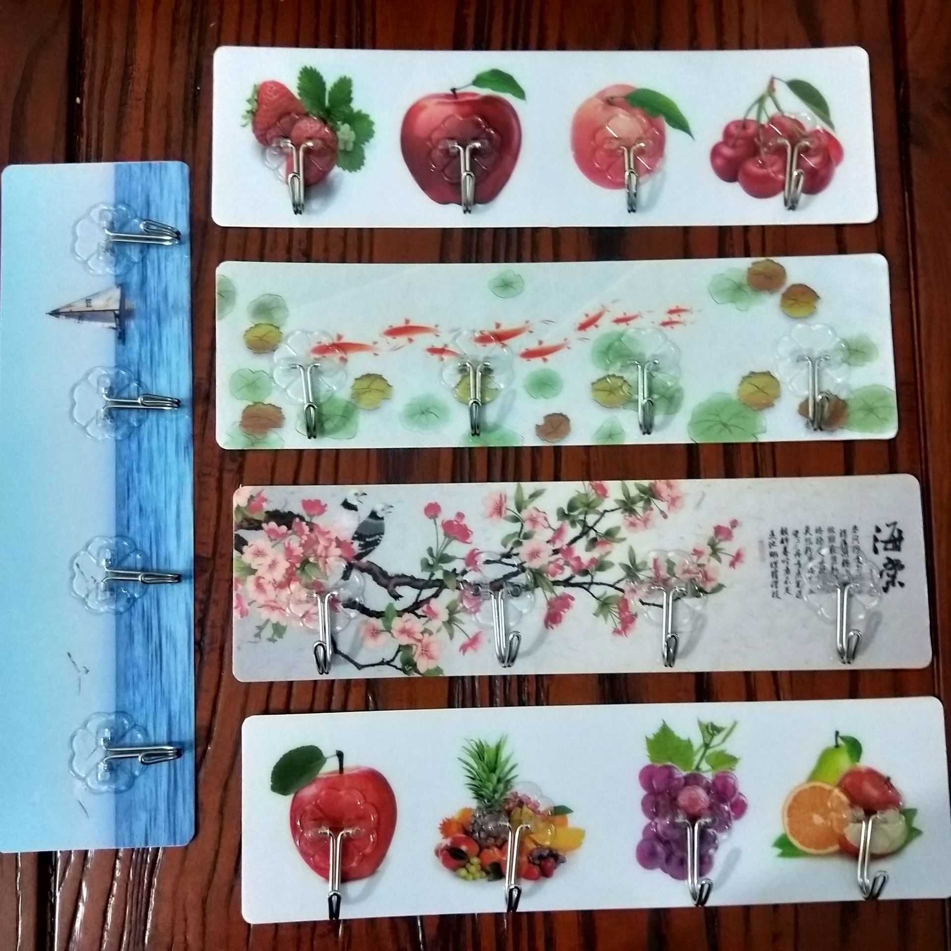 【 Zone 1-1 】904/4 continuous Hook 50/ Pack 450/ box Traceless Adhesive Hook 513 Traceless Hook four-Row Adhesive Hook Hot Sale New Style at street stalls pic 3