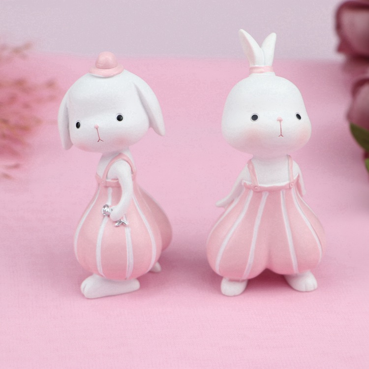 国潮卡通桑迪兔摆件树脂工艺品家居客厅桌面装饰网红兔子生肖节日礼物详情9