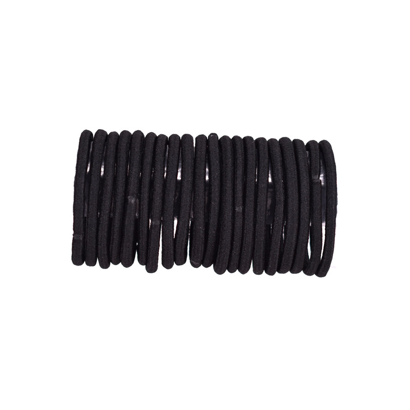 Korean imported 4mm high-elasticity seamless black rubber band hair band for women, DIY hair tie, hair band and hair accessory wholesale, hair band for women pic 23