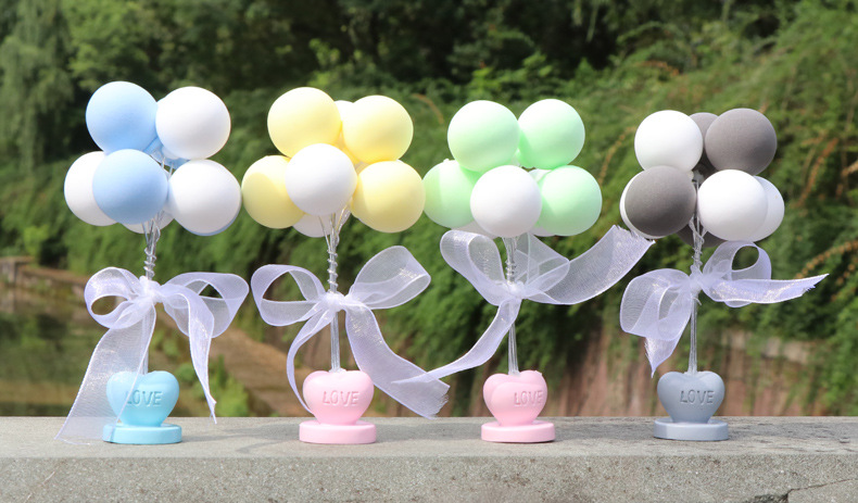 Wholesale of cute, creative and personalized macaron-colored car decorations for car ornaments, love declaration balloons, and car interiors pic 18