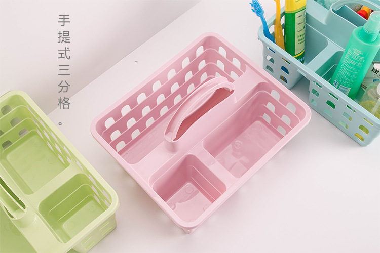 Artículos de baño cestas de baño portátiles cestas de baño cestas de almacenamiento productos de tocador gel de baño cosméticos cestas de almacenamiento de compartimiento pic 6