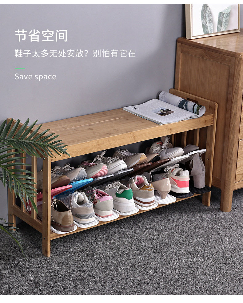 Plastic shoe rack and shoe support, parent-child splicing, fourth-generation adjustable, simple and creative home storage, European-style shoe cabinet for home use pic 26