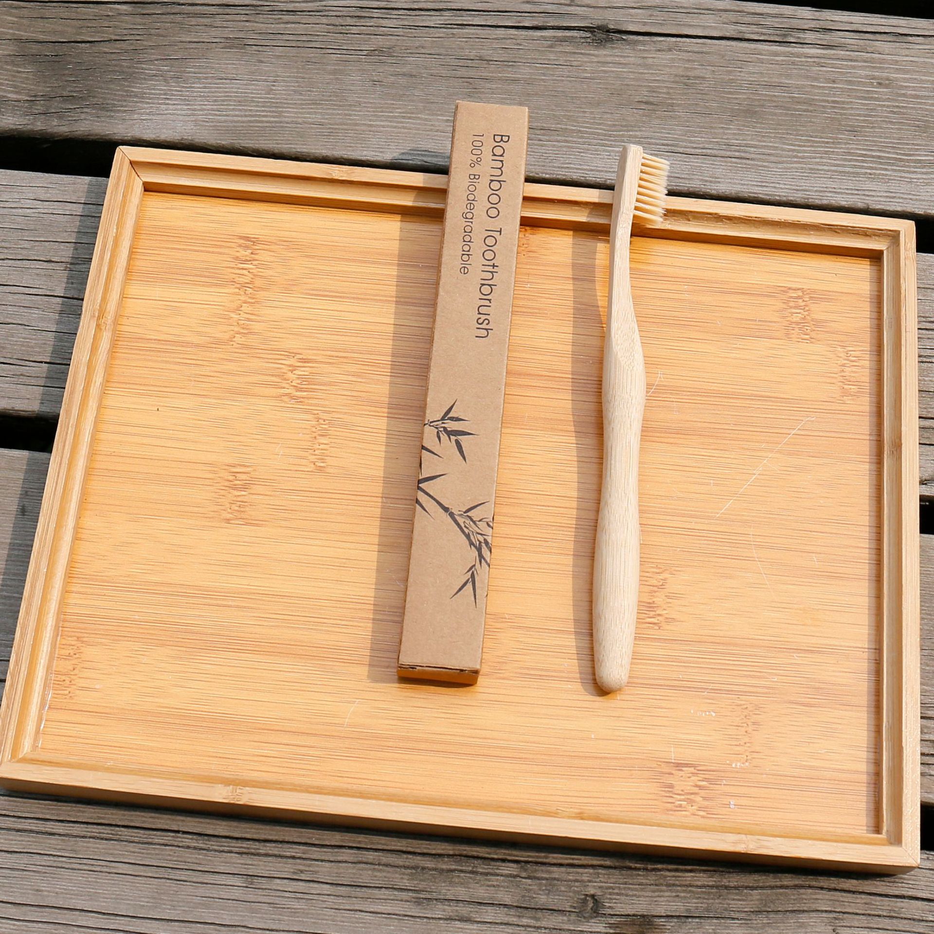 Gourd bamboo handle toothbrush, light yellow soft bamboo fiber brush, bamboo wood travel toothbrush set, daily necessities pic 15